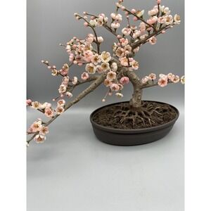 Nearly Natural Artificial Trees 15" Cherry Blossom Plastic Pot Indoor Black/Pink